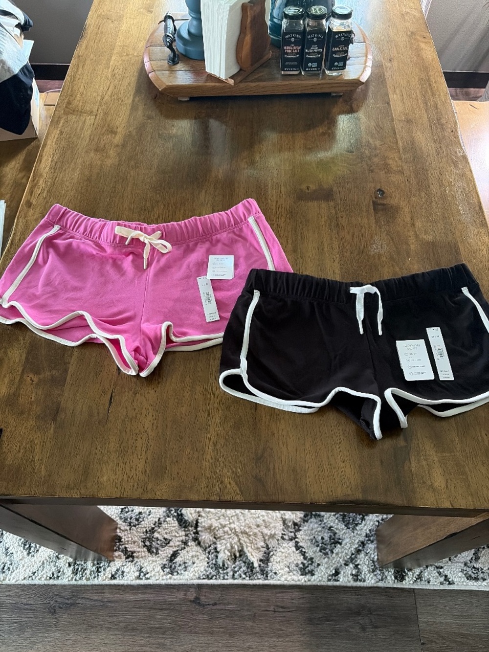Lot of 2 PINK VS terry micro shorts medium and large